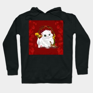 Sweet little cat with otter drinking milk Hoodie